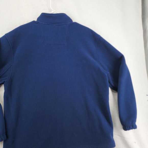 IZOD Jacket Men's Full Zip High Neck Long Sleeve Sweatshirt Fleece Pockets Blue - Picture 7 of 11